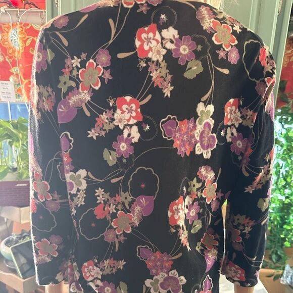 Ann Taylor Loft Floral Multi Color Cardigan sz M - Picture 6 of 6